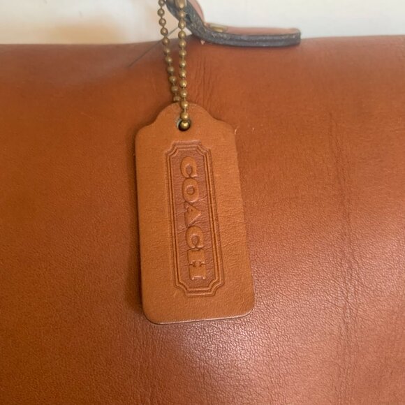 VTG COACH Metropolitan Briefcase 5180 Shoulder Bag British Tan Leather Brown - Picture 4 of 14